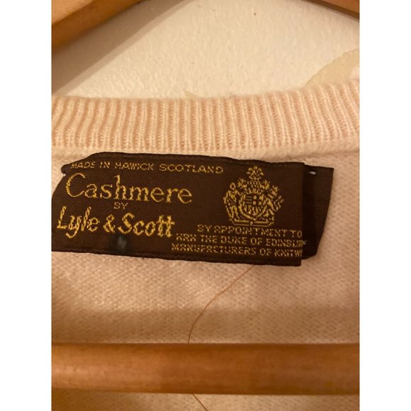 Men's Vintage Lyle & Scott 100% Pure Cashmere HRH The Duke of Edinburg Sweater S - Picture 2 of 3